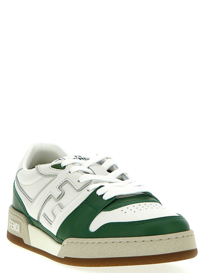 Shop Fendi Match Sneakers In Green
