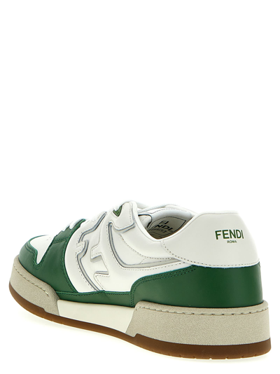 Shop Fendi Match Sneakers In Green