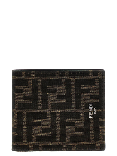 Shop Fendi Ff Wallet In Brown