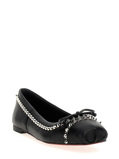 Shop Christian Louboutin Mamadrague Spikes Ballet Flats In Black