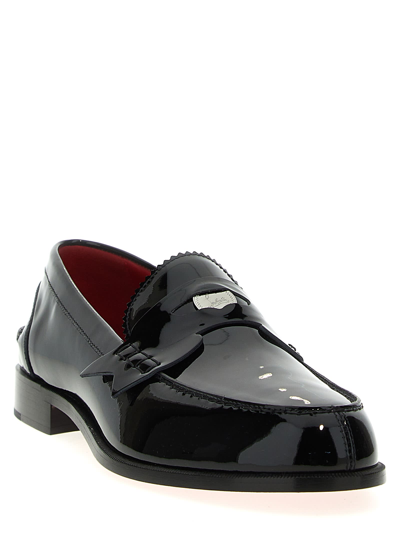 Shop Christian Louboutin Penny Loafers In Black