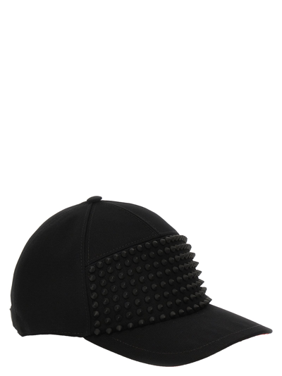Shop Christian Louboutin Enky Spikes Cap In Black
