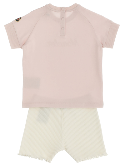 Shop Moncler T-shirt + Shorts Set In Pink