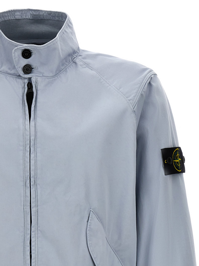 Shop Stone Island Bio Raso With Bio-alloy Light Cover Tc Jacket In Light Blue