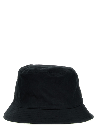 Shop Stone Island Logo Embroidery Bucket Hat In Black