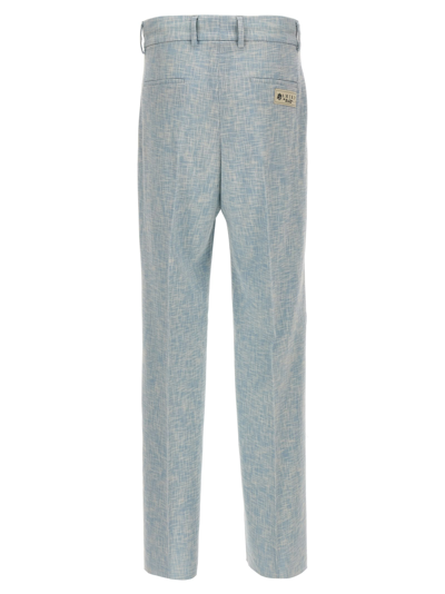 Amiri Light Blue Ironed Pleat Pants In Light Blue