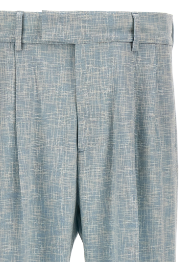 Amiri Light Blue Ironed Pleat Pants In Light Blue