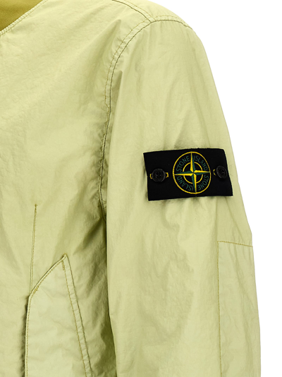 Shop Stone Island Membrana 3l Tc Bomber Jacket In Green