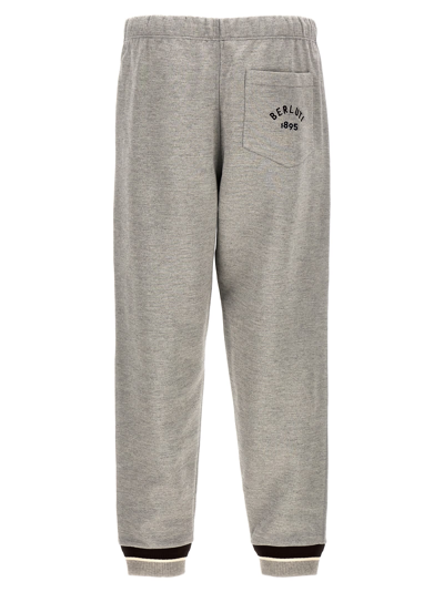 Shop Berluti Logo Joggers In Gray