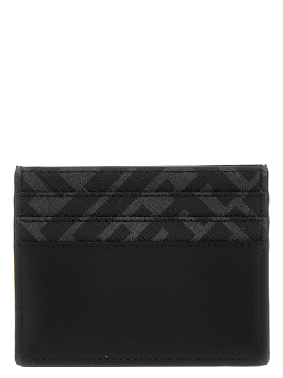 Shop Fendi Ff Squared Card Holder In Black
