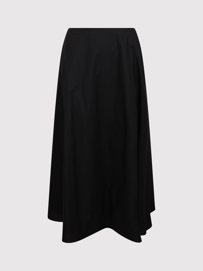 Shop Msgm Long Skirt In Poplin
