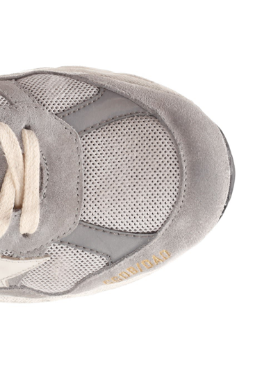 Shop Golden Goose Running Dad Sneakers In Grey/silver/white