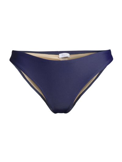 Shop Tanya Taylor Women's Orelia High-cut Bikini Bottom In Maritime Blue
