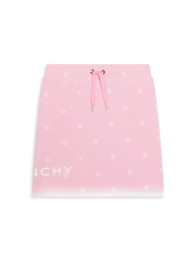Shop Givenchy Little Girl's & Girl's Logo 4g Mesh Skirt In Pink