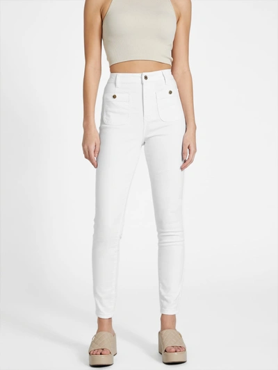 Shop Guess Factory Constance Skinny Jeans In White