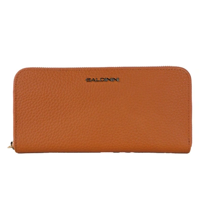 Baldinini Trend Orange Leather Wallet In Orange