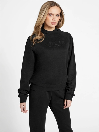 Shop Guess Factory Zora Active Sweatshirt In Black