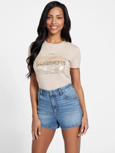 Shop Guess Factory Ferny Embellished Tee In Multi
