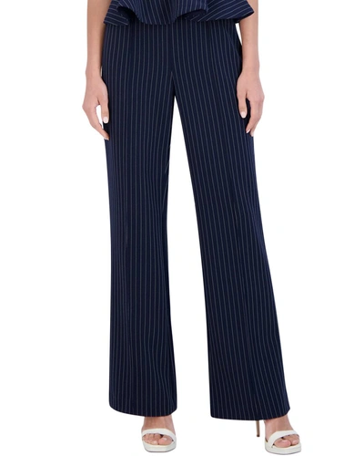 Shop Bcbgeneration New York Pinstripe Trouser In Blue