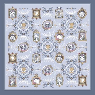Created By Endangered Royals Bandana Scarf In Grey In Multi