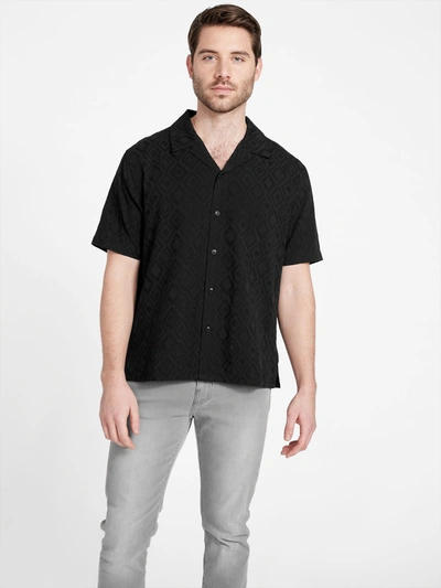 Shop Guess Factory Paco Ikat Shirt In Black
