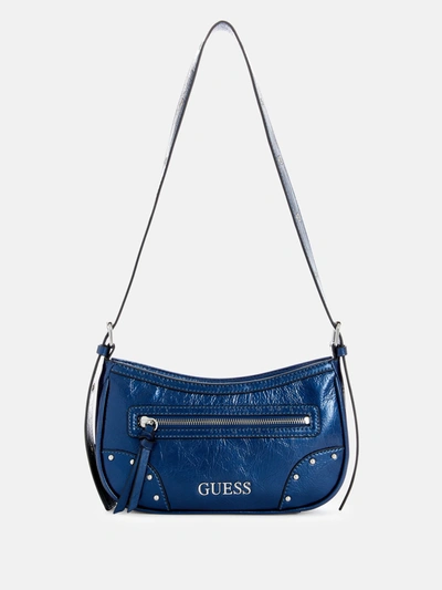 Shop Guess Factory Dementri Shoulder Bag In Blue