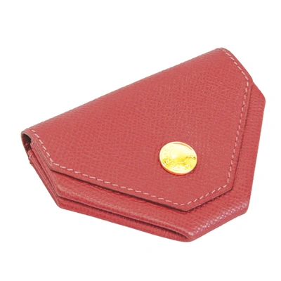 Shop Hermes Leather Wallet () In Red