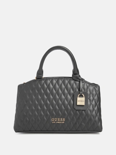 Shop Guess Factory Easley Small Satchel In Black