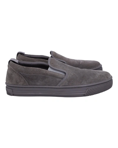 Shop Gianvito Rossi Slip-on Sneakers In Gray Suede In Grey