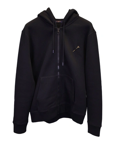 Pre-owned Louis Vuitton Double Face Travel Hoodie In Black Cotton