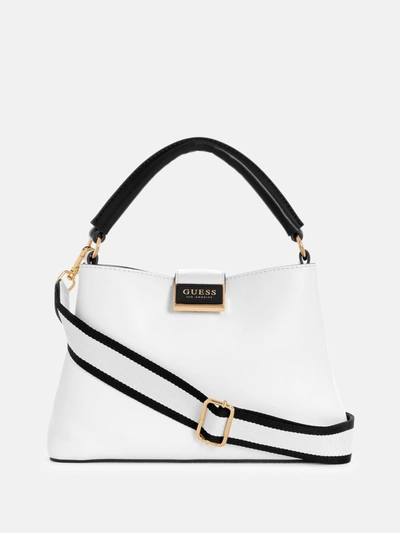 Shop Guess Factory Stacy Small Satchel In Multi