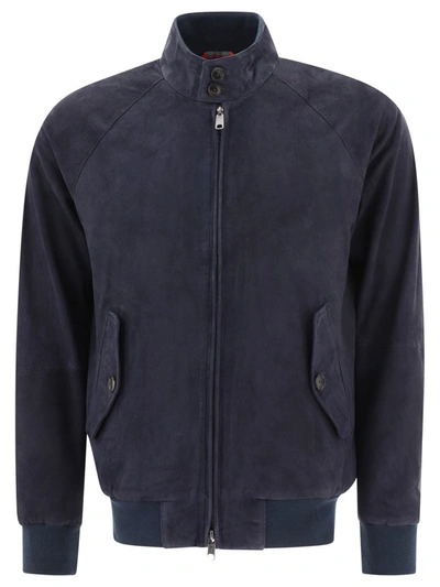 Shop Baracuta "g9" Bomber Jacket In Blue