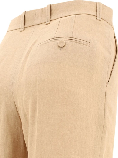 Shop Chloé High-rise Tailored Trousers In Beige