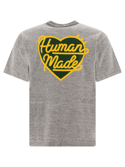 Shop Human Made "heart Badge" T-shirt In Grey