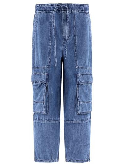 Shop Isabel Marant Étoile "ivy" Cargo Trousers In Blue