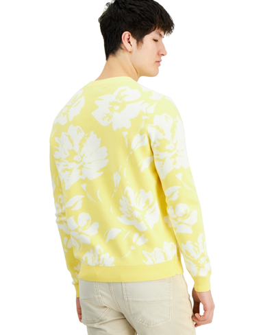 Shop Inc International Concepts Men's Cotton Crewneck Sweater, Created For Macy's In Bright Sun