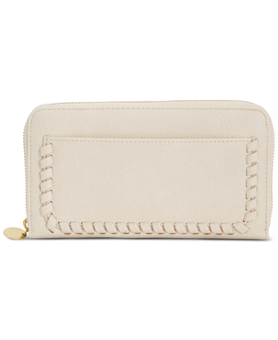 Shop Style & Co Whip-stitch Zip Wallet, Created For Macy's In Alabaster