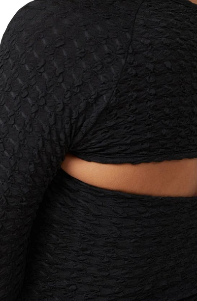 Shop Cotton On Nova Textured Long Sleeve Shrug In Black