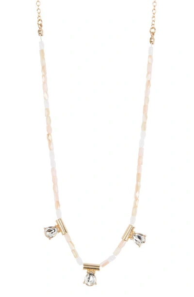 Shop Stephan & Co. Crystal Teardrop Beaded Collar Necklace In Gold