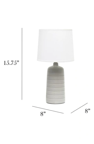 Shop Lalia Home Textured Table Lamp In Taupe