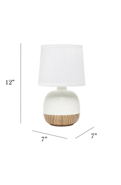 Shop Lalia Home Midcent Table Lamp In Light Wood/ Off White