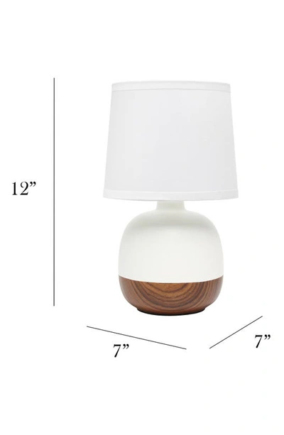Shop Lalia Home Midcent Table Lamp In Dark Wood/ Off White