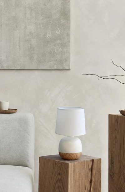 Shop Lalia Home Midcent Table Lamp In Light Wood/ Off White