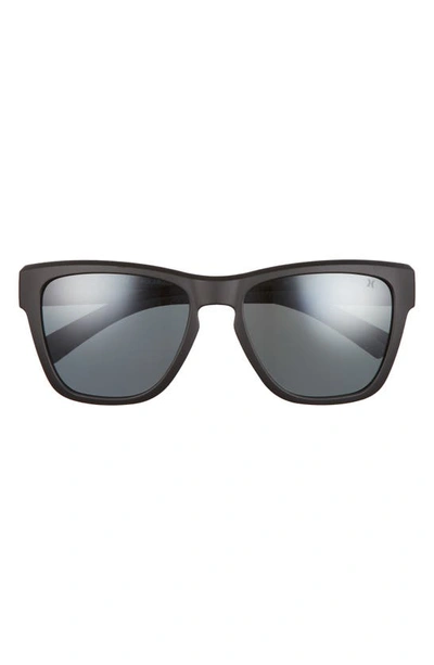 Shop Hurley Deep Sea 54mm Polarized Square Sunglasses In Matte Black/ Smoke Base