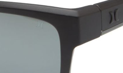 Shop Hurley Deep Sea 54mm Polarized Square Sunglasses In Matte Black/ Smoke Base