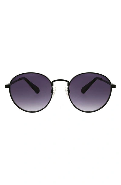 Shop Bcbg 54mm Metal Round Sunglasses In Matte Black