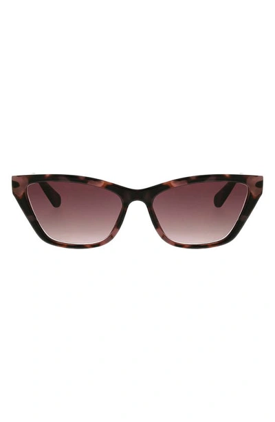 Shop Bcbg 56mm Cat Eye Sunglasses In Milky Blush Demi