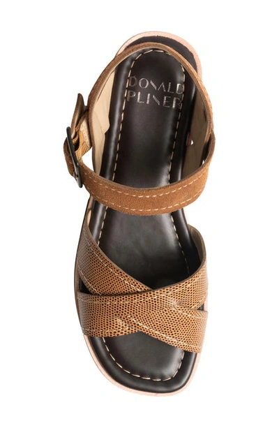 Shop Donald Pliner Lug Sole Slingback Sandal In Saddle