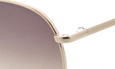 Shop Bcbg 56mm Aviator Sunglasses In Matte Satin Light Gold