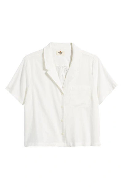 Shop Marine Layer Lucy Resort Short Sleeve Hemp Blend Button-up Camp Shirt In White